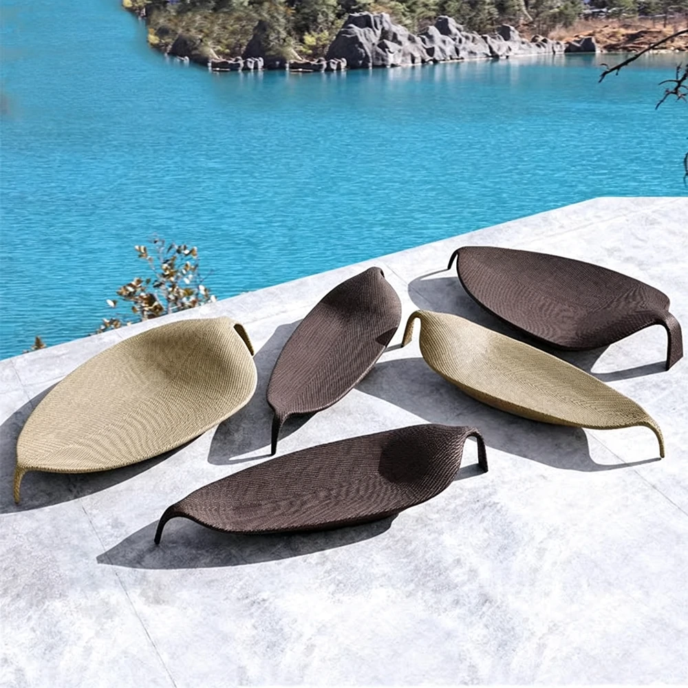 Wholesale Custom Rattan Leaf-Shaped Outdoor Lounge QMY-ODSL015 - Image 2