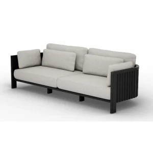 Wholesale Outdoor Fluted Sofa, Modern Luxury, Teak QMY-ODSF012