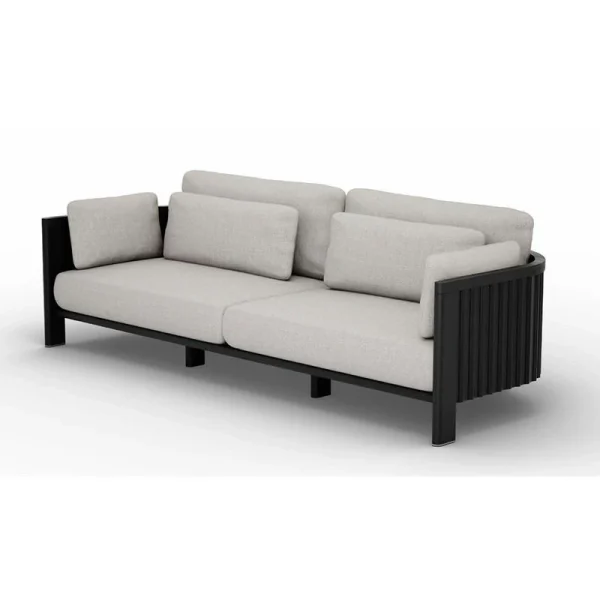 Wholesale Outdoor Fluted Sofa, Modern Luxury, Teak QMY-ODSF012
