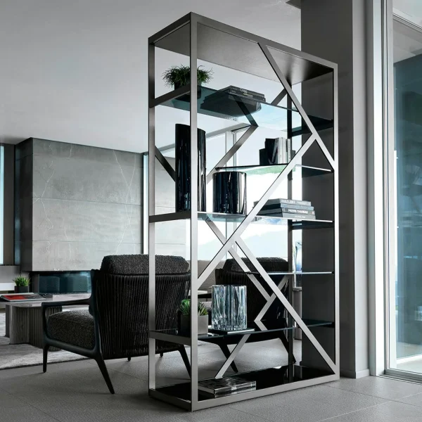 custom metal bookshelf