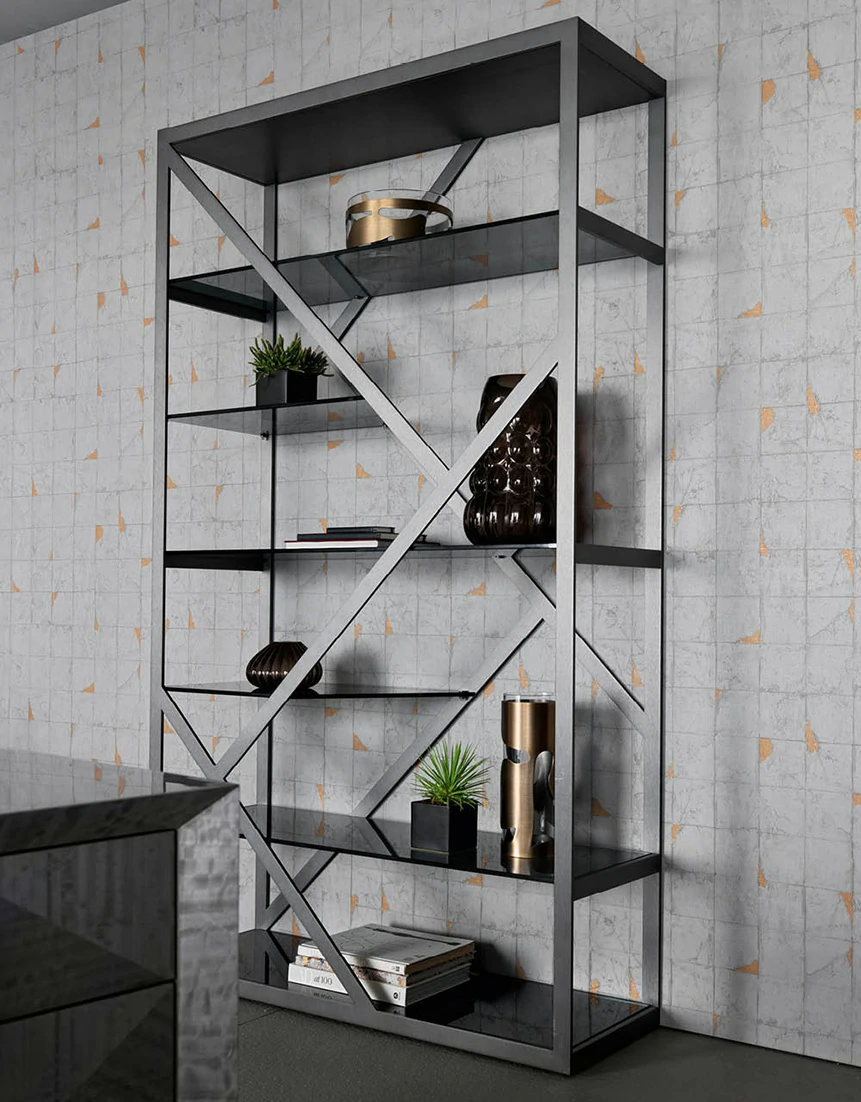 custom metal bookshelf