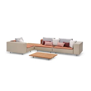 Wholesale Outdoor Sectional Sofa With Table, Modern Minimalist QMY-ODSF011