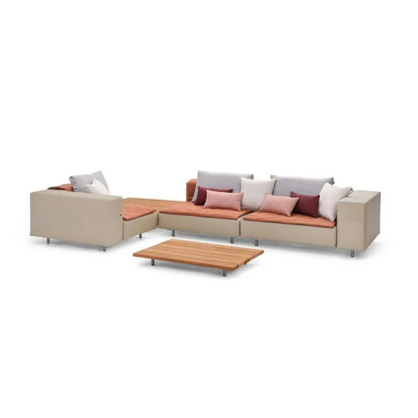 Wholesale Outdoor Sectional Sofa With Table, Modern Minimalist QMY-ODSF011