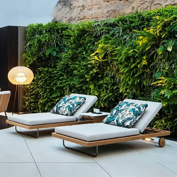 Custom Adjustable Outdoor Lounges With Wheels QMY-ODSL013