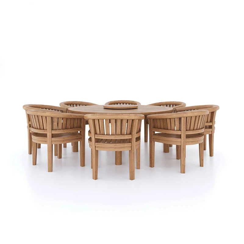Bespoke Round Outdoor Dining Table With Lazy Susan, 8 Seats QMY-ODDT015 – Bild 4