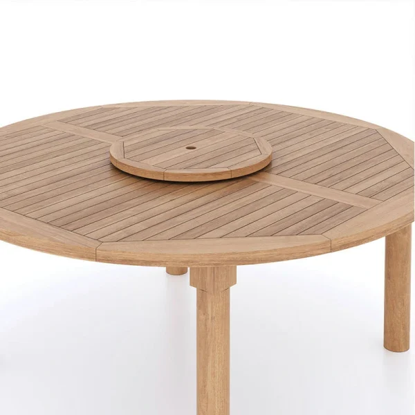 Bespoke Round Outdoor Dining Table With Lazy Susan, 8 Seats QMY-ODDT015