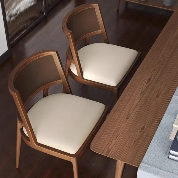 Custom Outdoor Rattan Chair For Dining, Solid Teak QMY-ODDC009