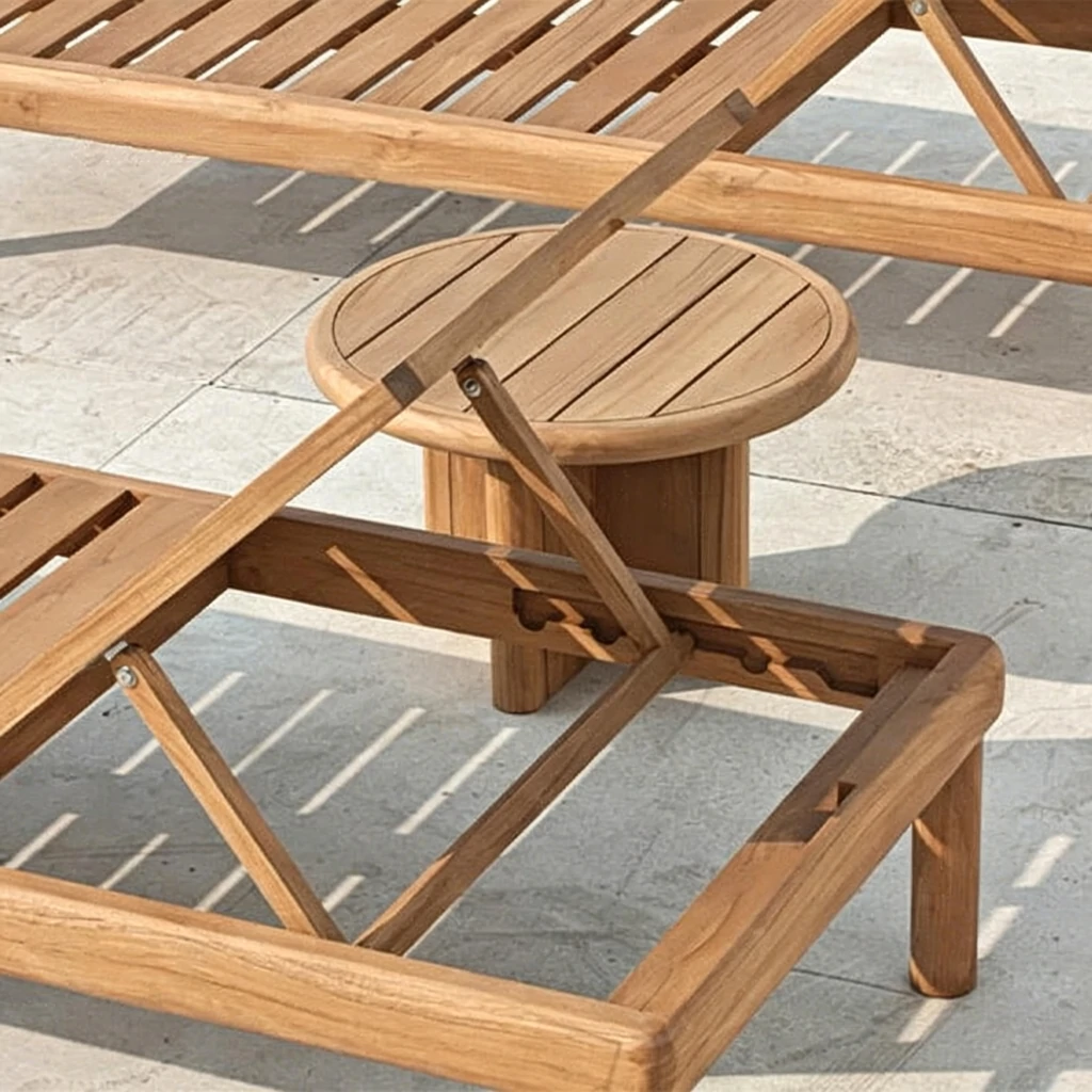 Custom Outdoor Chaise Lounger, Open-Slat Surface QMY-ODSL009 — изображение 5