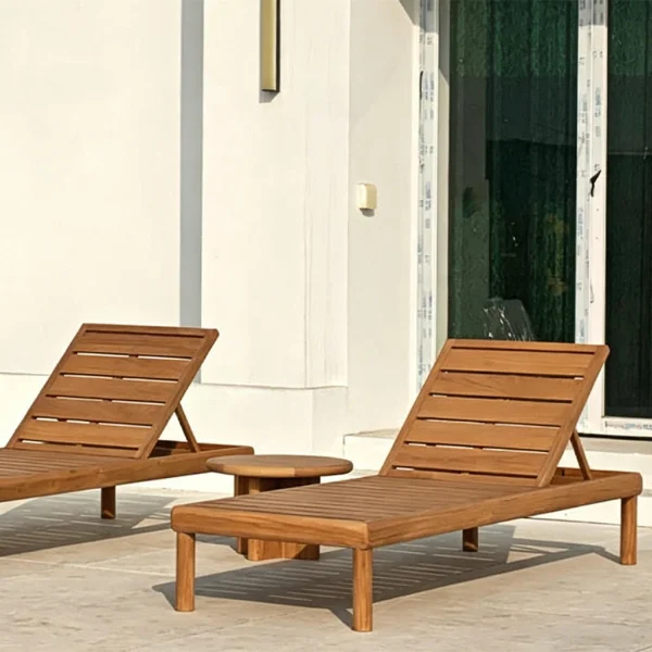 Custom Outdoor Chaise Lounger, Open-Slat Surface QMY-ODSL009