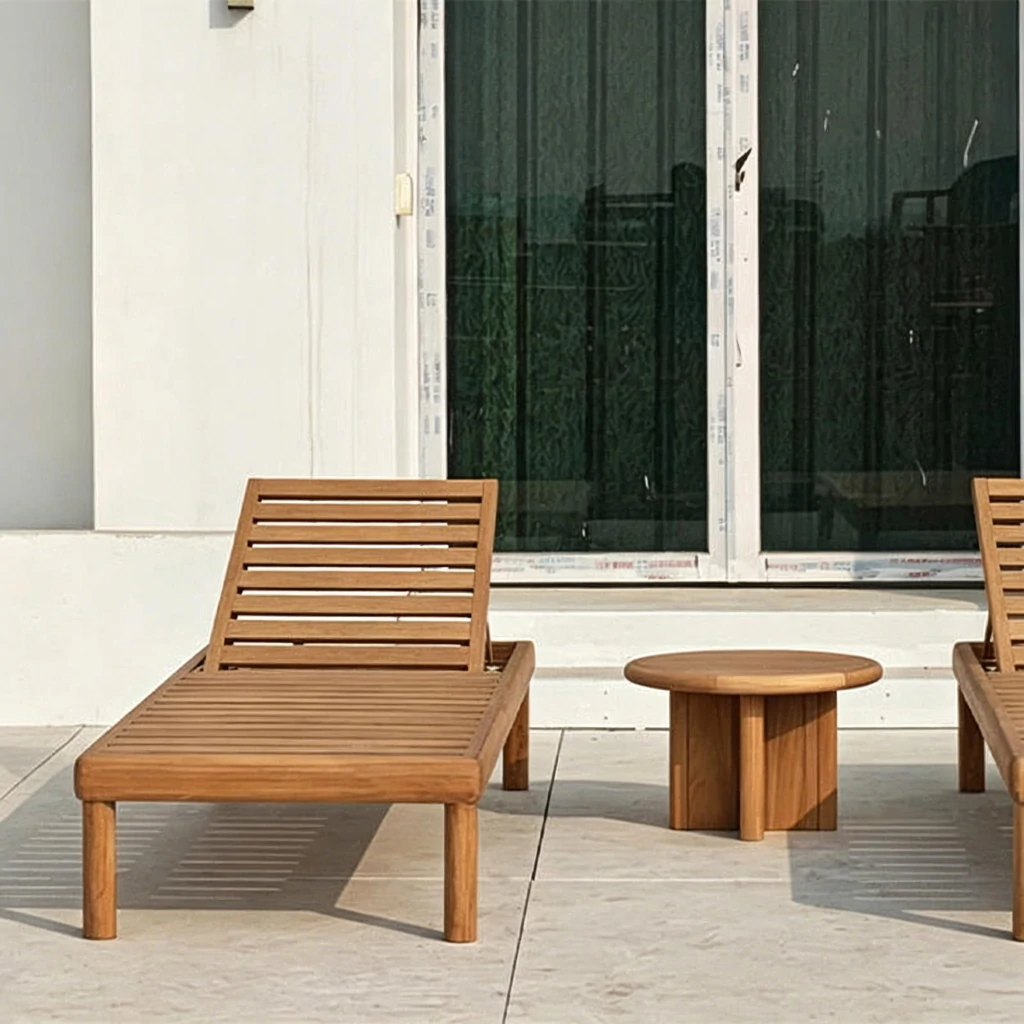 Custom Outdoor Chaise Lounger, Open-Slat Surface QMY-ODSL009 — изображение 3