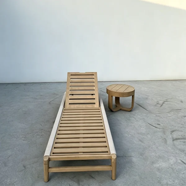 Custom Outdoor Chaise Lounges With Slatted Surface QMY-ODSL012