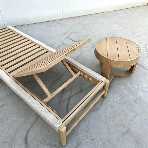 Custom Outdoor Chaise Lounges With Slatted Surface QMY-ODSL012