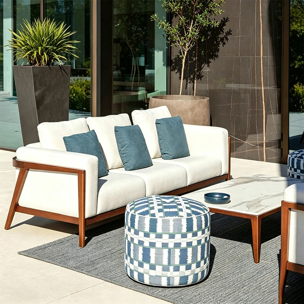 Wholesale Outdoor Furniture Sofa, Modern Teak Frame QMY-ODSF014 – Bild 3