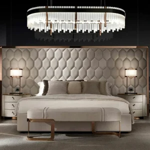 custom leather bed