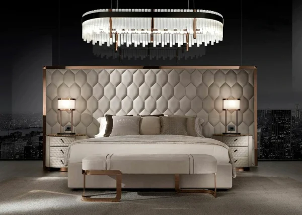 custom leather bed
