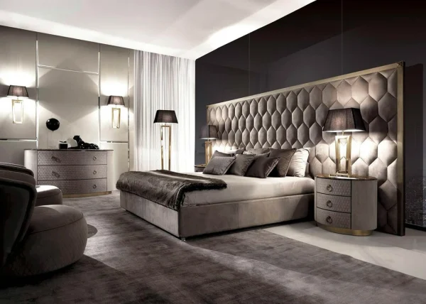 custom leather bed