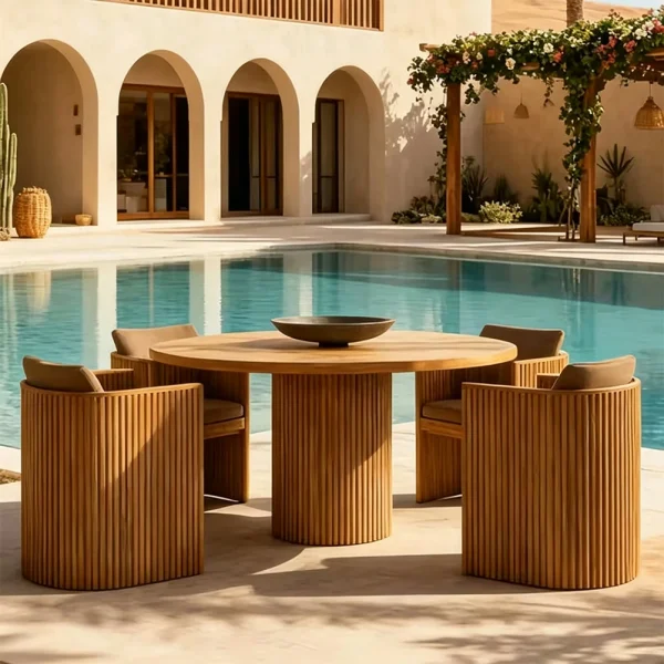 Custom Outdoor Dining Table, Simple Modern QMY-ODDT006