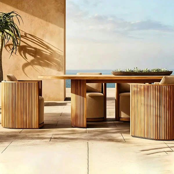 Custom Outdoor Dining Table, Simple Modern QMY-ODDT006