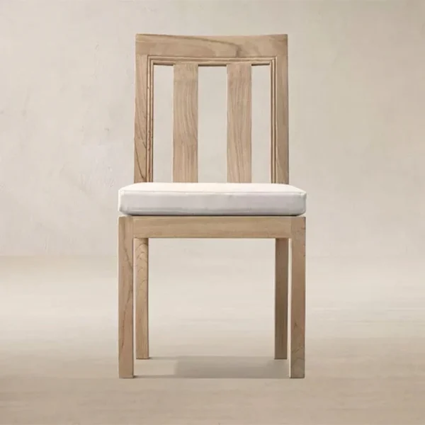 Simplicity Luxury Wood Dining Outdoor Chair QMY-ODDC005 - Bespoke Outdoor Dining Chair with Arms Factory Supply