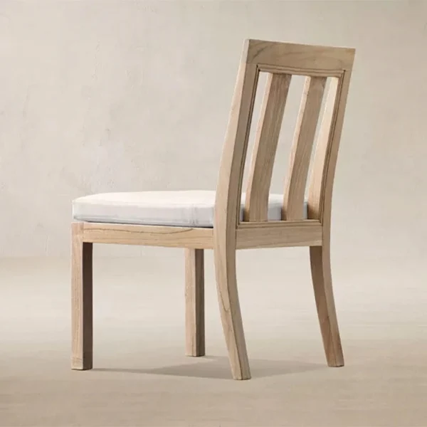 Simplicity Luxury Wood Dining Outdoor Chair QMY-ODDC005 - Bespoke Outdoor Dining Chair with Arms Factory Supply