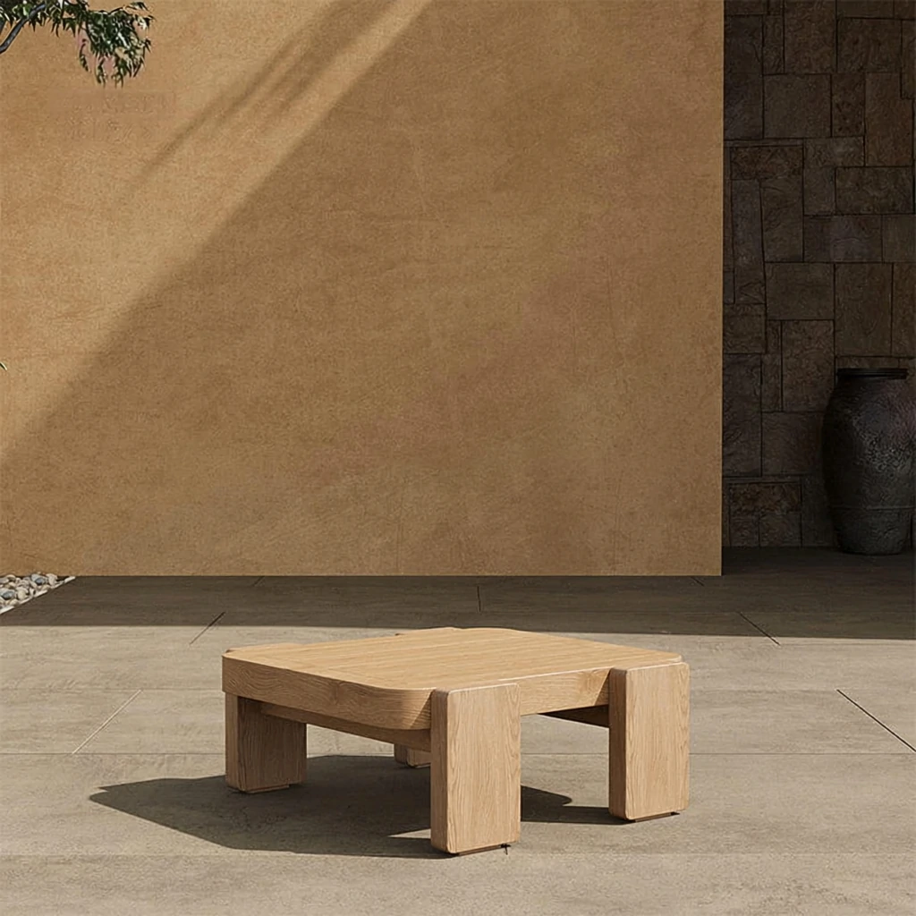 Teak Designer Outdoor Coffee Table Side Table QMY-ODCT001 - Custom Outdoor Table For Coffee Usage/Coffee Shops - Image 4