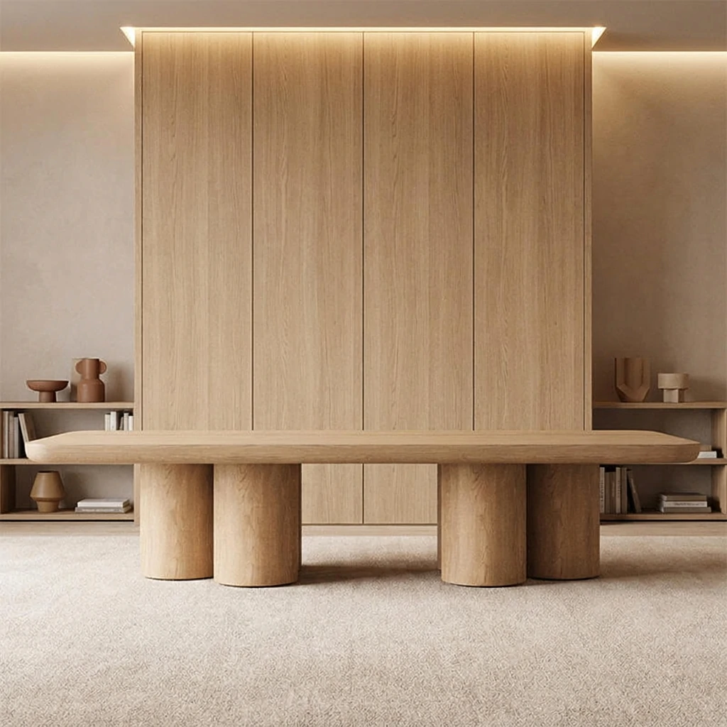Villa Luxury Restaurant Solid Wood Teak Dining Table QMY-ODDT004 - Bespoke Outdoor Dining Table Manufacturer - Image 2