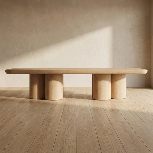 Villa Luxury Restaurant Solid Wood Teak Dining Table QMY-ODDT004 - Bespoke Outdoor Dining Table Manufacturer