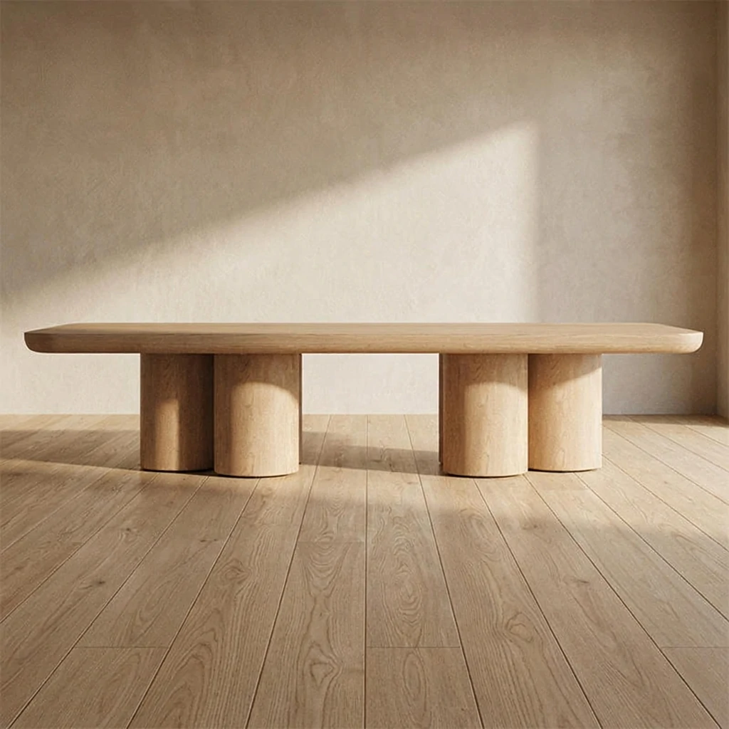 Villa Luxury Restaurant Solid Wood Teak Dining Table QMY-ODDT004 - Bespoke Outdoor Dining Table Manufacturer - Image 3