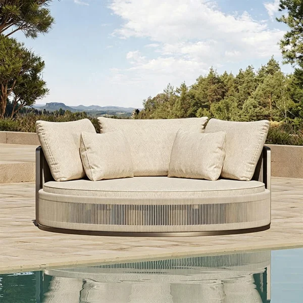 Villa Modern Sun Lounger Garden Set QMY-ODSL001 - Custom Outdoor Lounge Chairs Factory Supply 1-MOQ Order