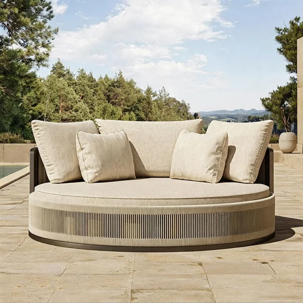 Villa Modern Sun Lounger Garden Set QMY-ODSL001 - Custom Outdoor Lounge Chairs Factory Supply 1-MOQ Order