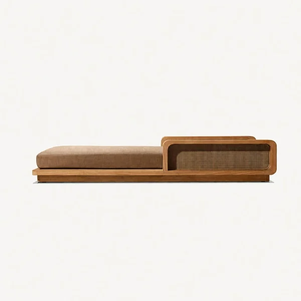 Villa Outdoor Chaise Lounge Teak Sun Lounger QMY-ODSL002 - Bespoke Outdoor Patio Chaise Lounges 1-MOQ Orders Furniture Factory