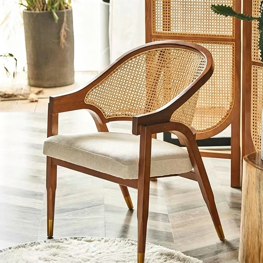 Custom Rattan Outdoor Armchair, Outdoor Teak Wooden Chair QMY-ODLC010 - Image 3