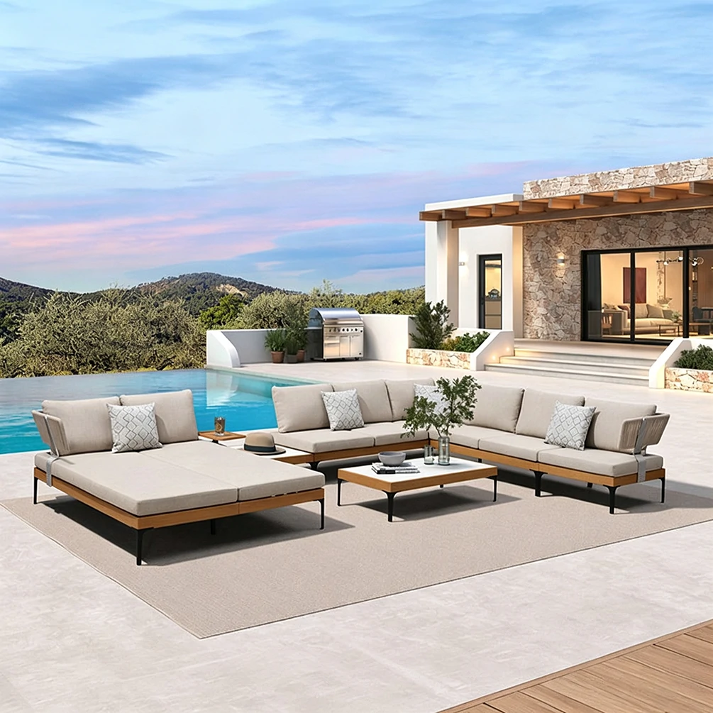 Wholesale Outdoor Furniture Sofa, Garden Nordic Modular Sofa Set QMY-ODSF017