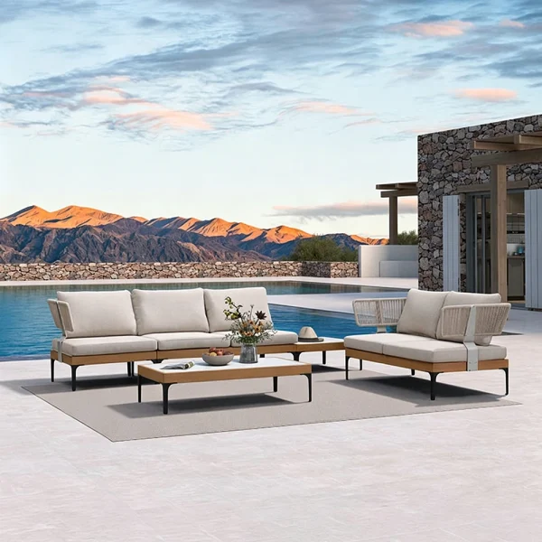 Wholesale Outdoor Furniture Sofa, Garden Nordic Modular Sofa Set QMY-ODSF017