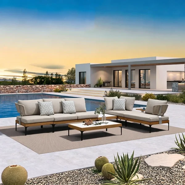 Wholesale Outdoor Furniture Sofa, Garden Nordic Modular Sofa Set QMY-ODSF017