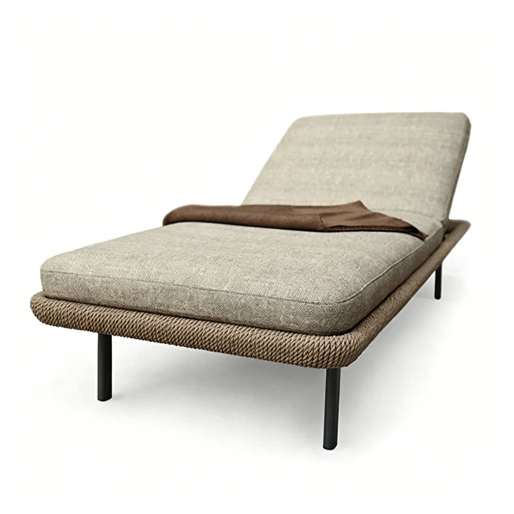 Custom Outdoor Lounge Set, Luxury Modern Waterproof Outdoor Sunbeds & Sun Lounger QMY-ODSL017