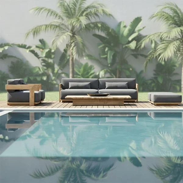 Wholesale Outdoor Sofa Furniture, Low Profile Modern Sofa Set QMY-ODSF023