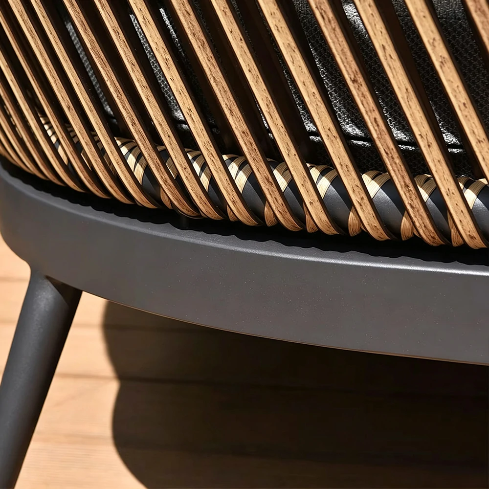 Wholesale Lounge Outdoor Furniture, Luxury Patio Furniture UV-Resistant PE Wicker Round Outdoor Sun Lounger QMY-ODSL022 - Image 6