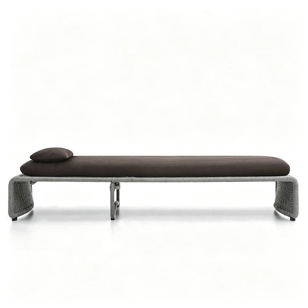 Wholesale Outdoor Chaise Lounge Chairs, Modern Aluminum Frame, Rope Weaving QMY-ODSL016 - Image 3