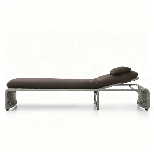 Wholesale Outdoor Chaise Lounge Chairs, Modern Aluminum Frame, Rope Weaving QMY-ODSL016