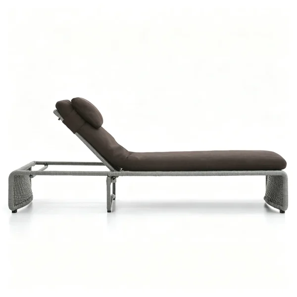 Wholesale Outdoor Chaise Lounge Chairs, Modern Aluminum Frame, Rope Weaving QMY-ODSL016