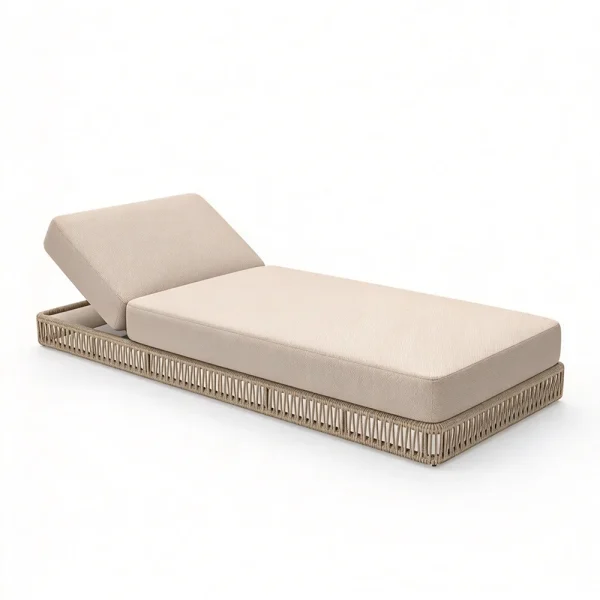 Custom Sun Lounger, Extra-Wide Design, Rattan Bases QMY-ODSL026