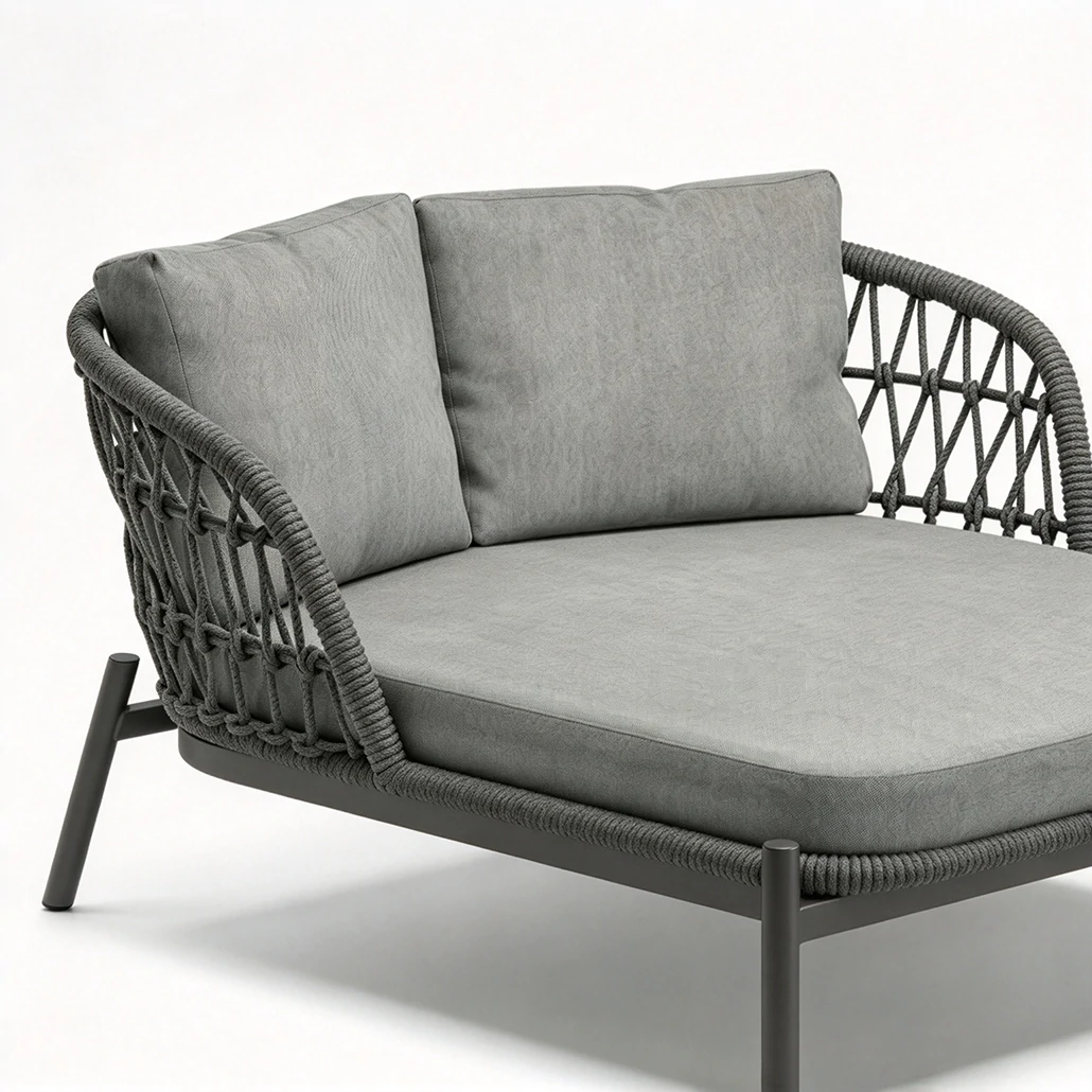 Custom Chaise Lounge Outdoor, Modern Luxury Double Aluminum Outdoor Rattan Sun Lounger QMY-ODSL030 - Image 3
