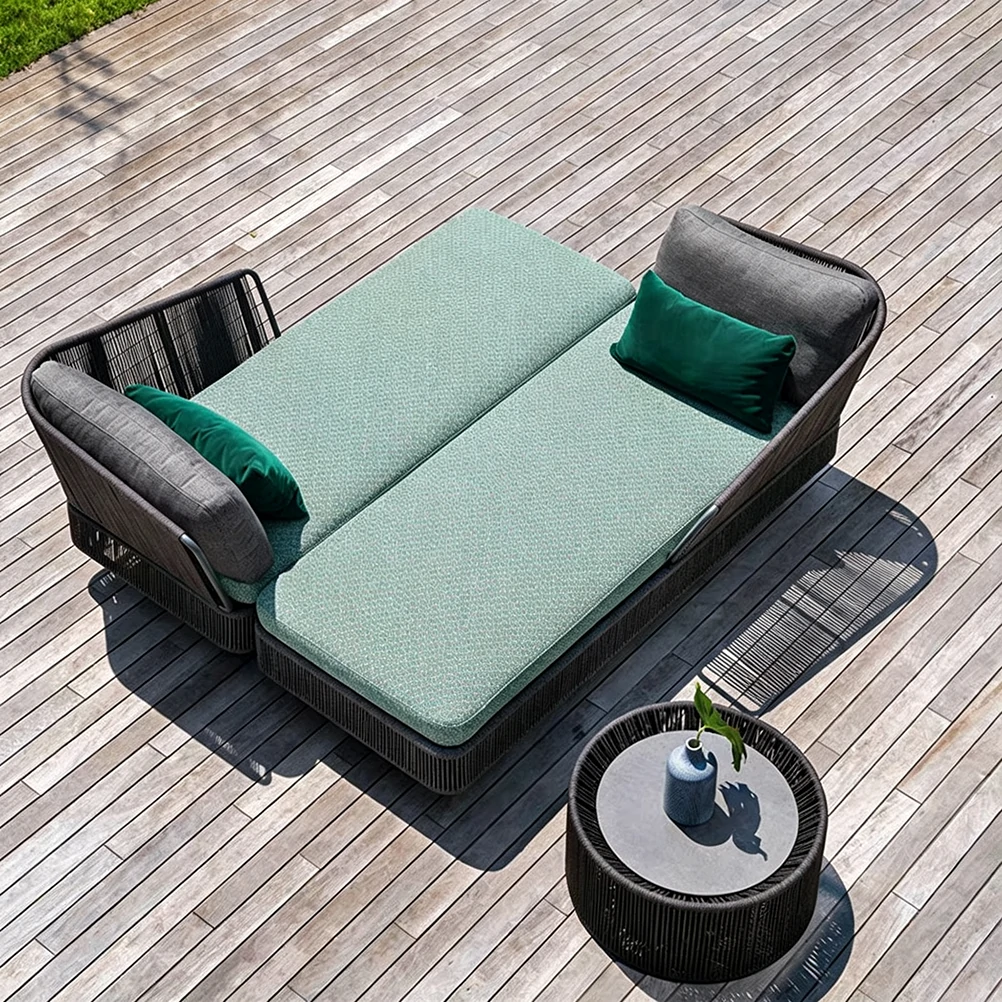 Bulk Outdoor Patio Chaise Lounge With Rattan Bracket, Modern Luxury QMY-ODSL024 - Image 3