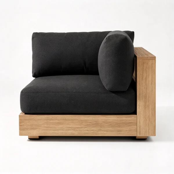 Wholesale Patio Sectional Sofa | MOQ:1; Modern Luxury Solid Wood Teak Sofa QMY-ODSF027