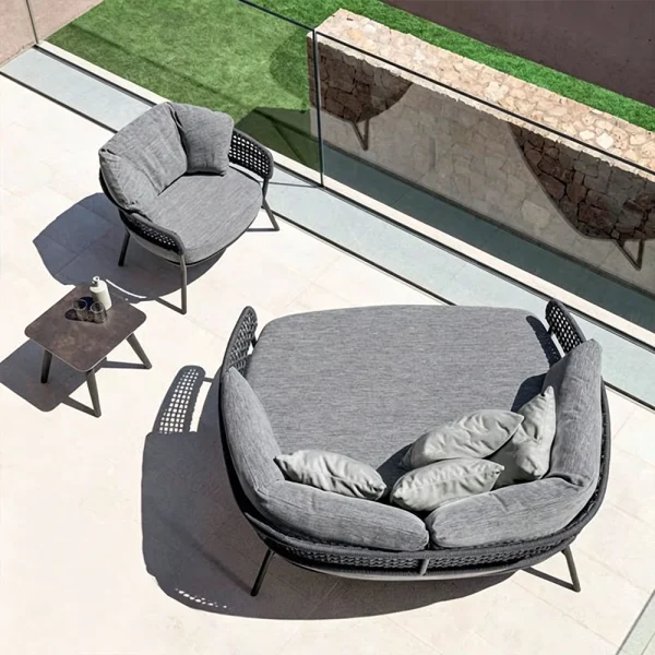 Wholesale Outdoor Sun Lounger Wooden Frame QMY-ODSL023