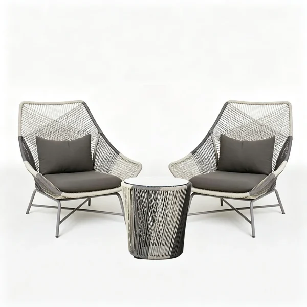 Custom Leisure Armchair, Modern Outdoor Aluminum Frame Leisure Rattan Chair QMY-ODLC007
