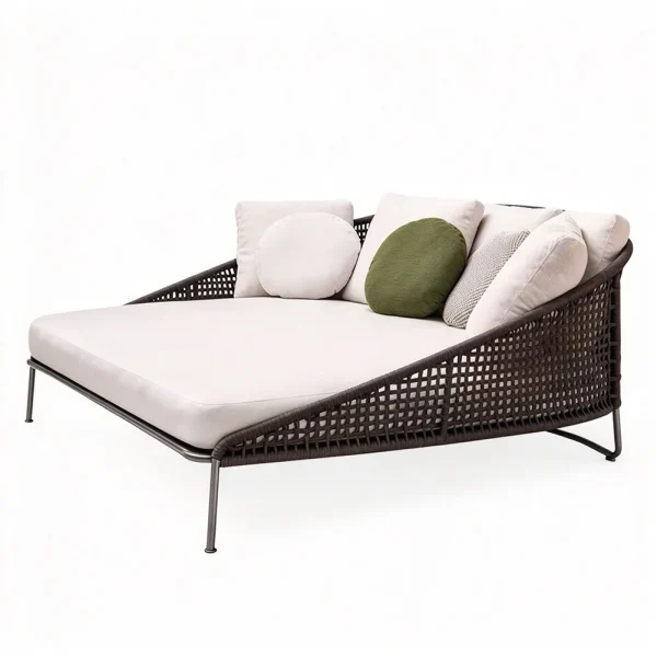 Custom Outdoor Daybed, Aluminum Frame Waterproof Sun Lounger QMY-ODSL027