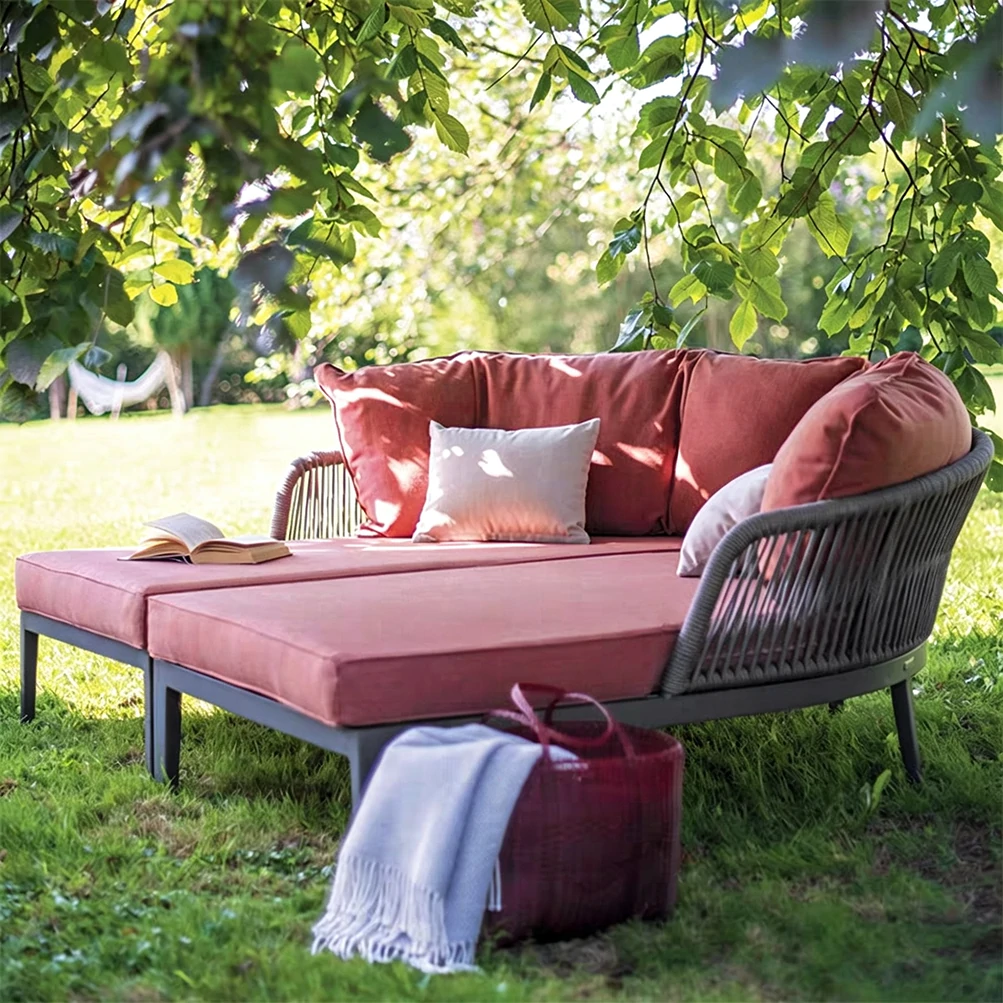 Custom Outdoor Sun Lounger, Synthetic Rattan QMY-ODSL025 - Image 4