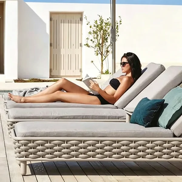 Custom Outdoor Chair Lounge with Aluminum Frame, Factory Direct QMY-ODSL018
